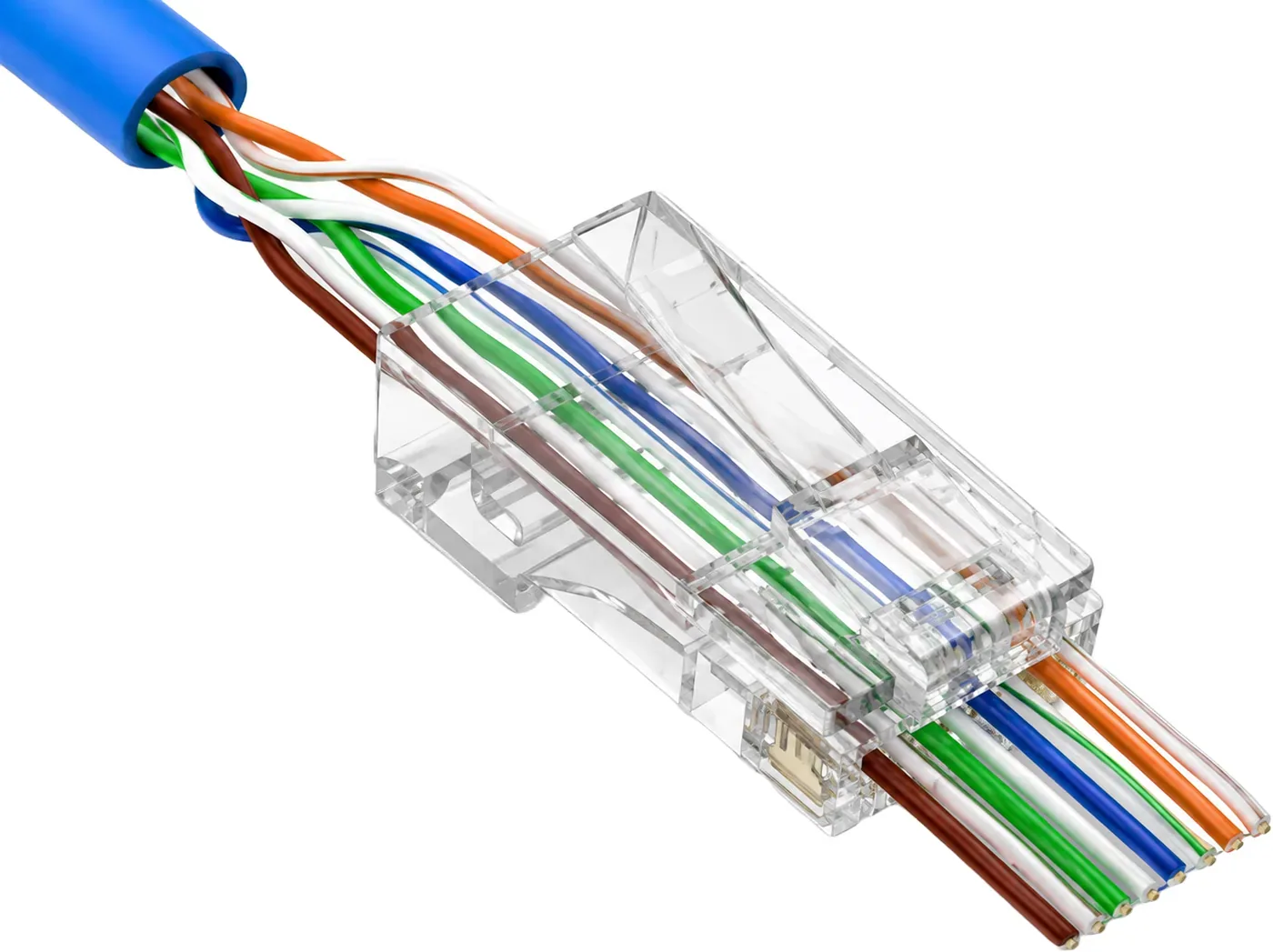 Conector CAT5e sin apantallar UTP de paso