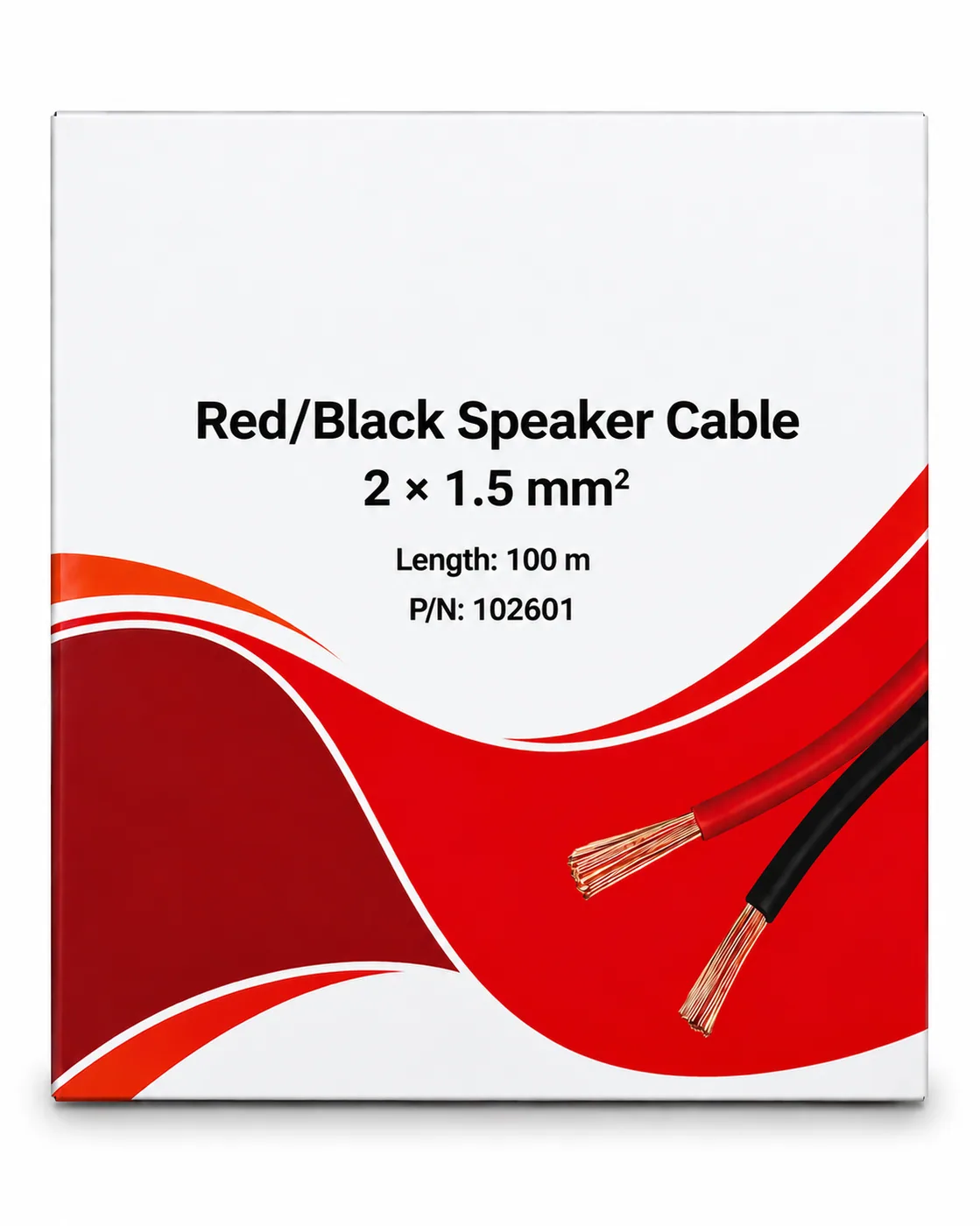 Cavo altoparlante rosso/nero 2×1,5 mm², 100 m