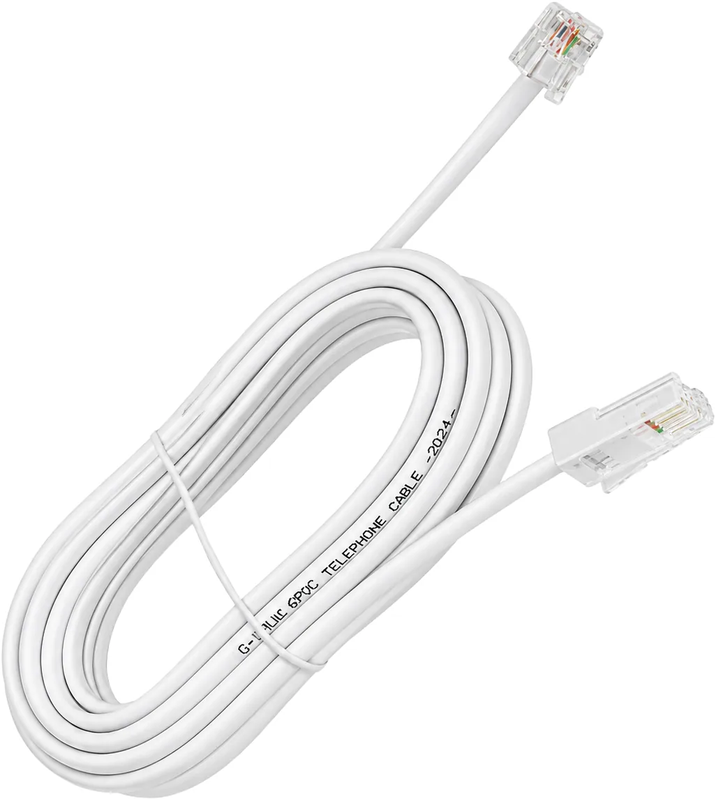 Telephone cord 4 conductors, US to UK, 6 m