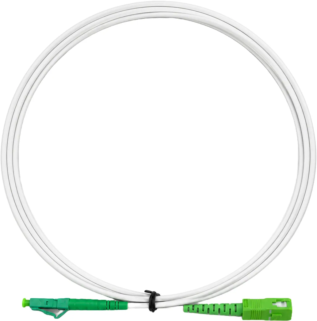 Fibre patch cord LC/APC-SC/APC S.M G657.A2 Armored Simplex, 1.8 m