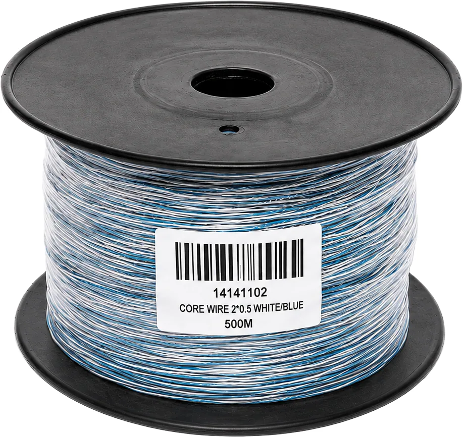 Câble téléphonique 2 paires, gris, 100 m, 2×2×0,5, cuivre