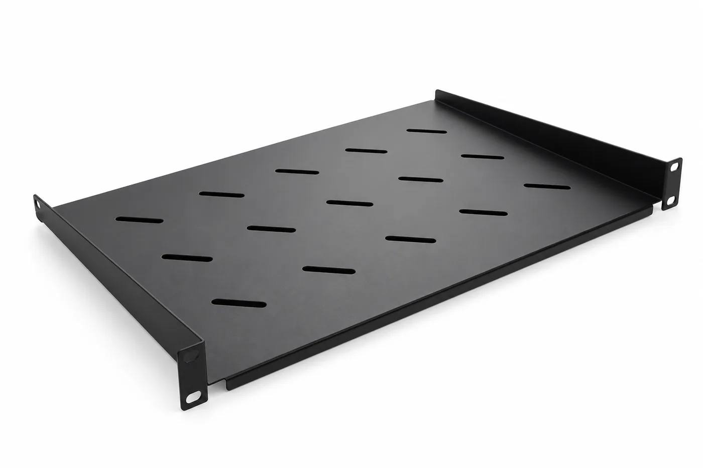 Étagère suspendue pour baie et coffret 19″, profondeur 30 cm, noire
