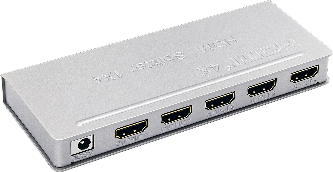Splitter amplificateur HDMI 1:4, compatible 4K 30 Hz