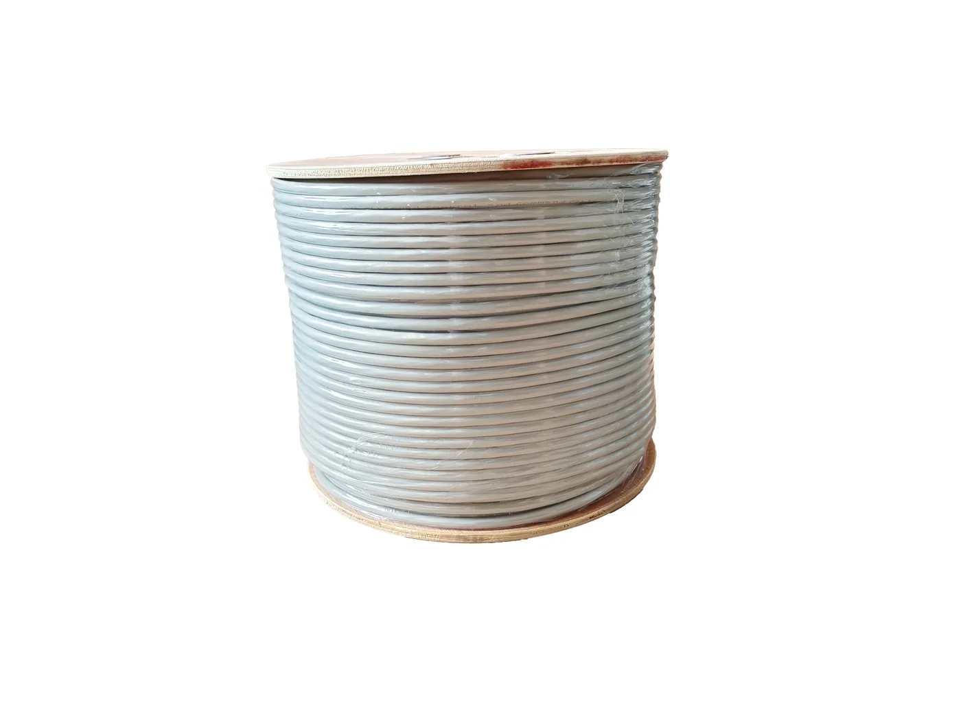 Cavo d'allarme, 8 conduttori flessibili 7×0,25 mm, rame nudo, con filo di drenaggio — bobina in legno da 200 m