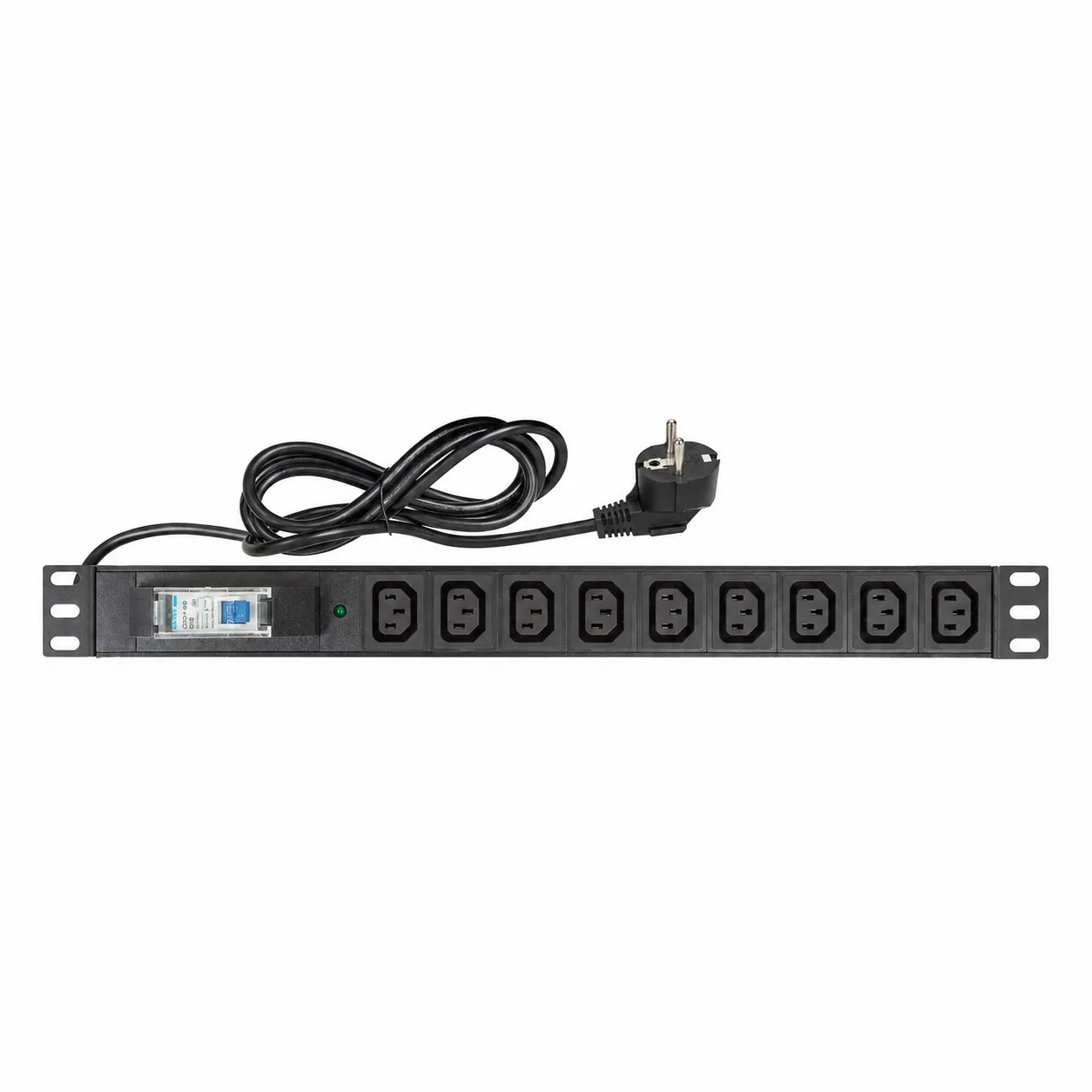 Bandeau 9 prises IEC C13, disjoncteur 16 A, LED témoin, cordon 2 m, fiche standard