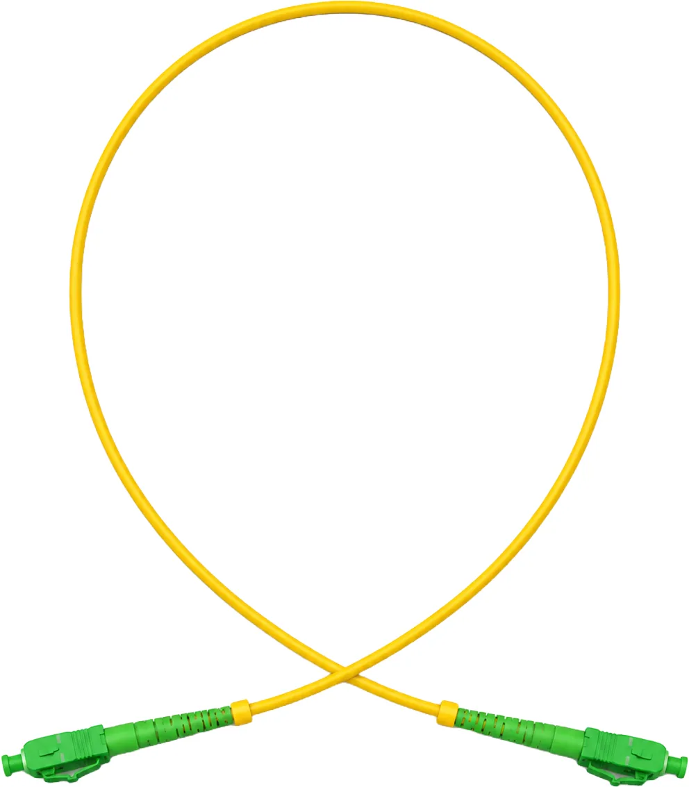 LWL-Patchkabel LC-APC/LC-APC OS2 Singlemode Simplex LSZH G657A2 gelb, 0,5 m