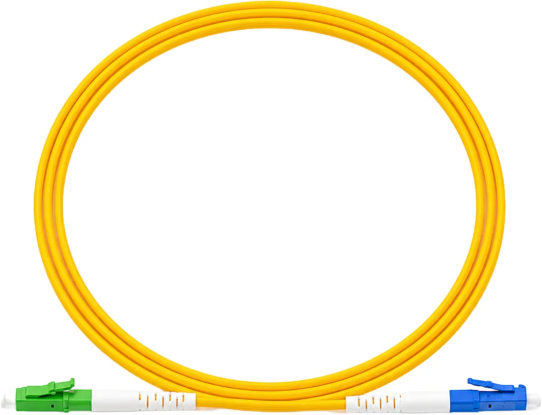 Jarretière optique SC-APC/LC-UPC OS2 monomode simplex G657A2, jaune