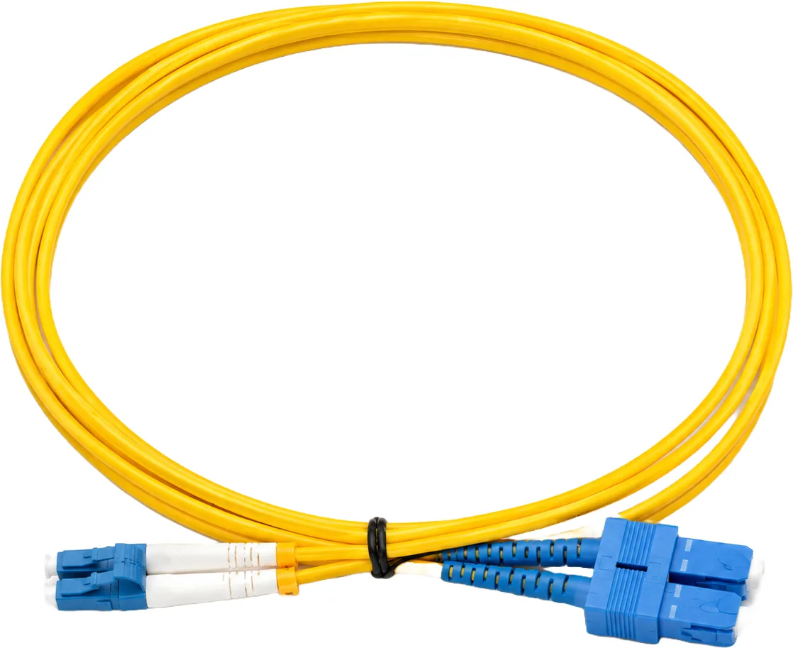 LWL-Patchkabel LC-UPC/SC-UPC OS2 Singlemode Duplex gelb, 1,5 m