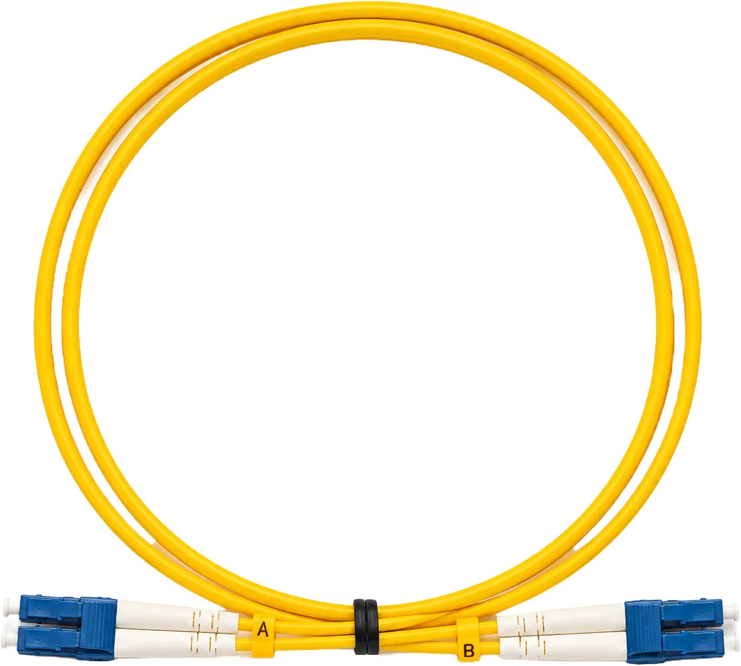 Bretella ottica LC-UPC/LC-UPC OS2 monomodale duplex giallo, 1 m