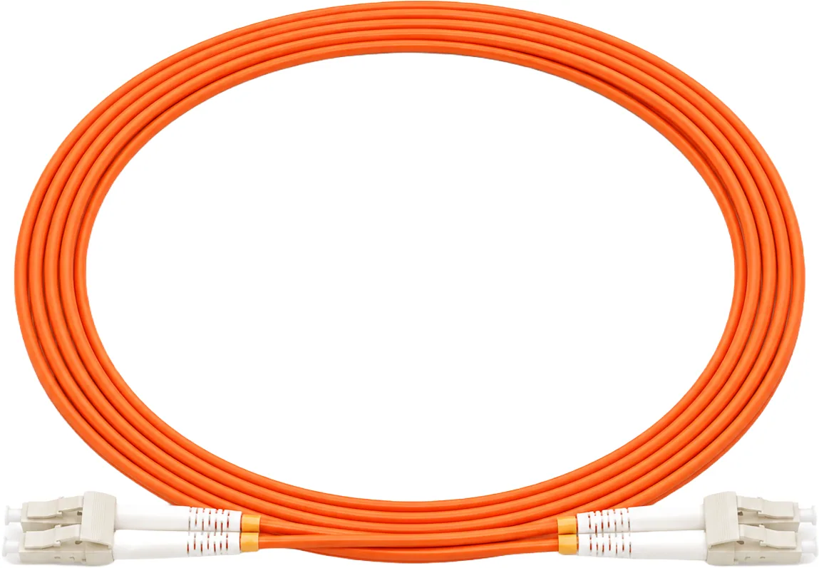Jarretière optique LC/LC OM2 multimode duplex orange, 3 m