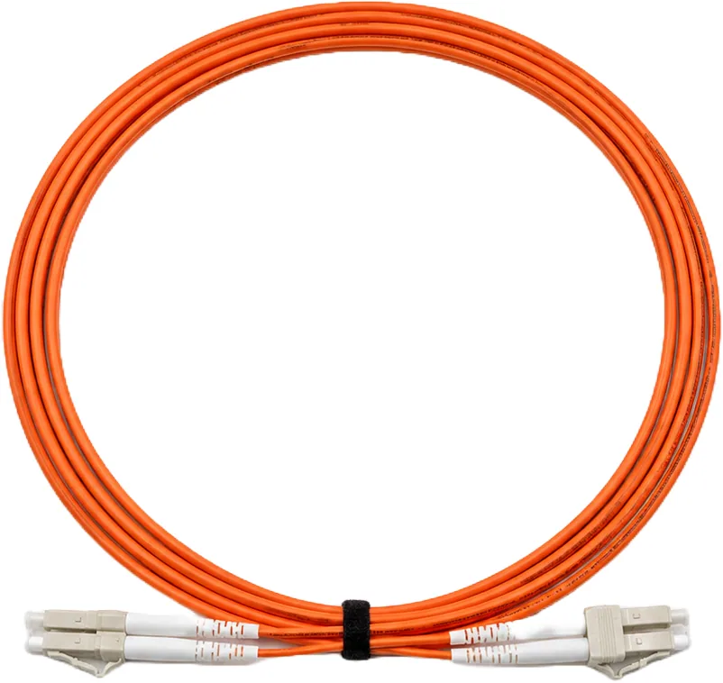Jarretière optique LC/LC OM2 multimode duplex orange, 10 m