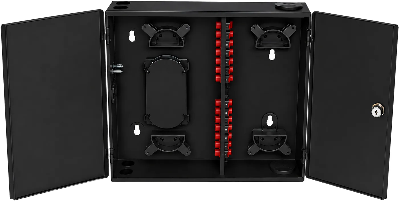 Coffret de dérivation optique 24 ports, noir