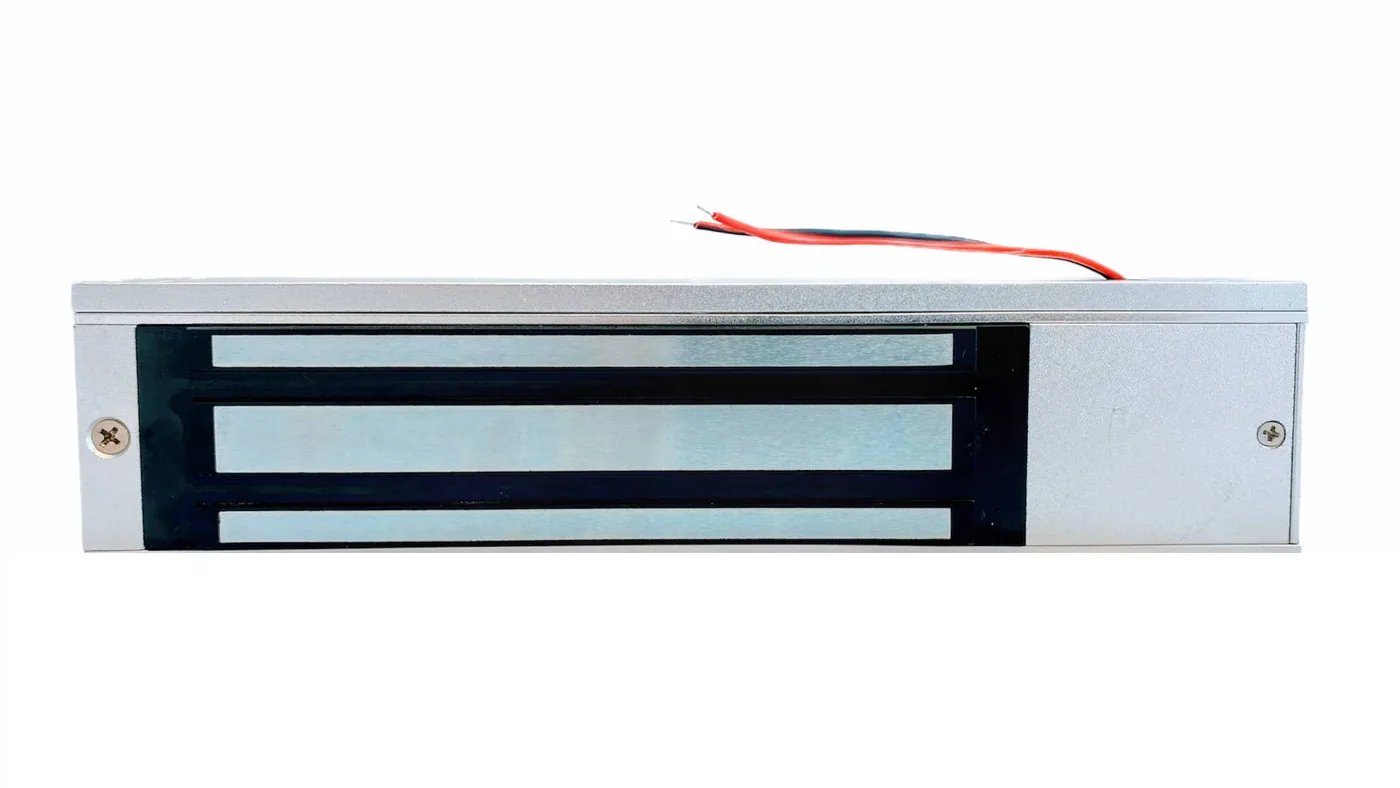 Elettromagnete per porta con LED di stato rosso/verde, 280 kg, stagno