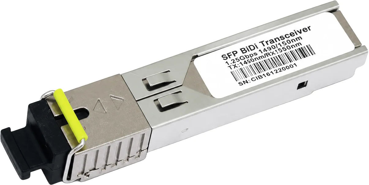 GBIC SC simplex single-mode BiDi 1G at 3 km, 1550 Tx / 1310 Rx