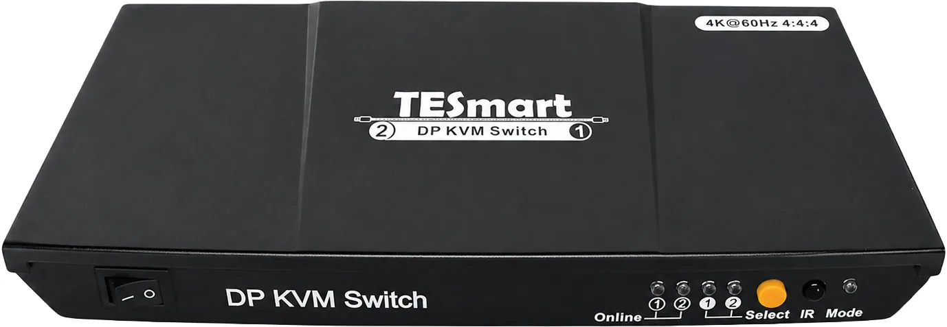 Splitter KVM 1:2 / 2× DisplayPort, compatible 4K 60 Hz (3840×2160)