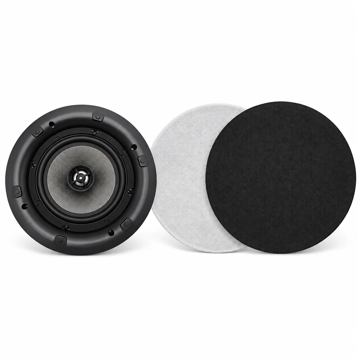 Loudspeaker 6.5″ ceiling-mounted 8 ohms, dual magnetic grille (black and white), 130 W