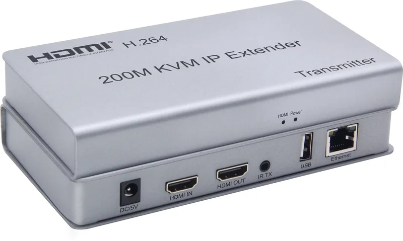 Extendeur USB + HDMI sur réseau, 200 m, avec IR et IP