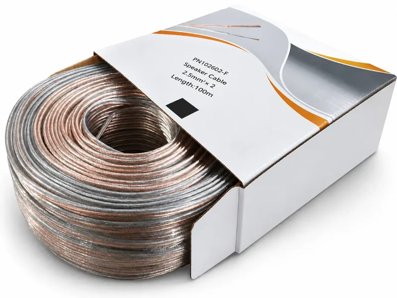 Lautsprecherkabel transparent 2×2,5 mm², 100 m, F