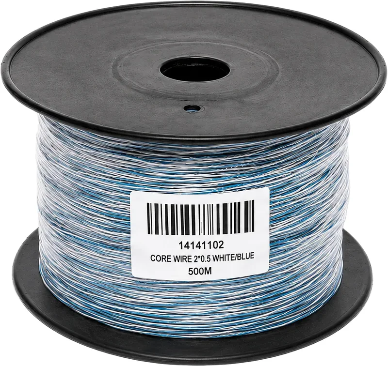 Câble téléphonique 2 paires, gris, 100 m, 2×2×0,5, cuivre