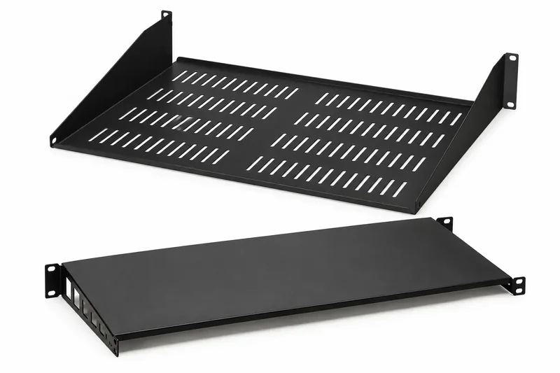Étagère suspendue pour baie et coffret 19″, profondeur 40 cm, noire