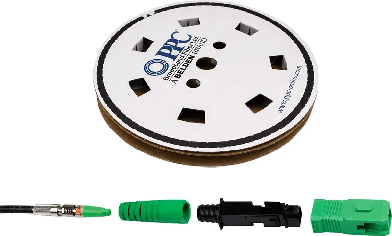 Fibre optique tactique FTTH SC/APC-BALISTIX monomode, blanche, 20 m