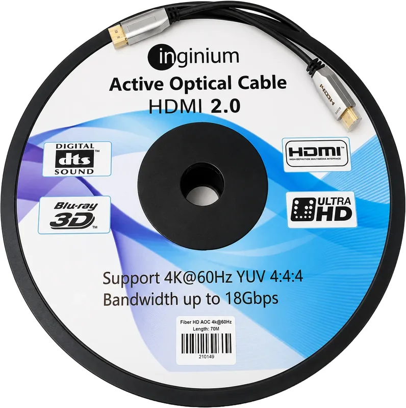 Câble HDMI 2.0 optique 4:4:4 4K/60Hz, 50 m