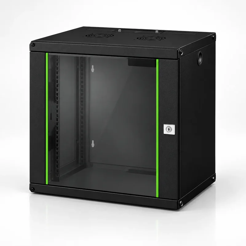 Baie de brassage 19″ 20 U — profondeur 800 mm, largeur 600 mm, noire
