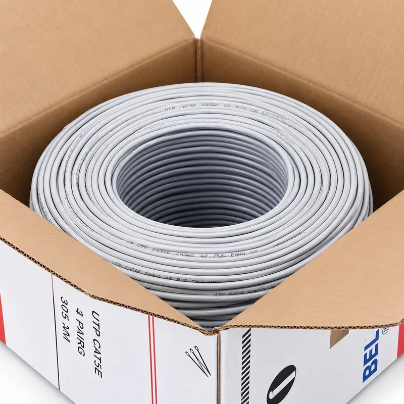 Câble réseau FTP CAT5e, 305 m, boîte dévidoir