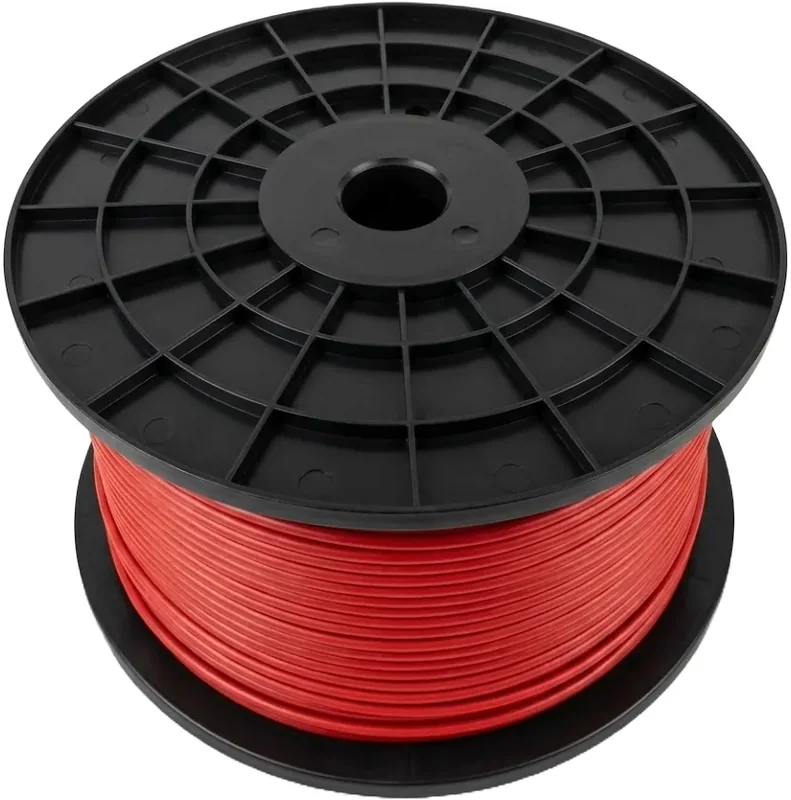 Brandmeldekabel, 4 eindrähtige Leiter 0,8 mm, roter PVC-Mantel — Kunststofftrommel 200 m