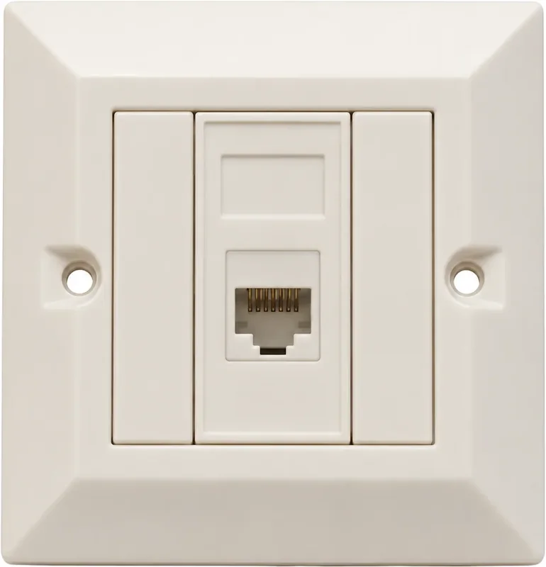 Toma de red simple de superficie, UTP, con conector