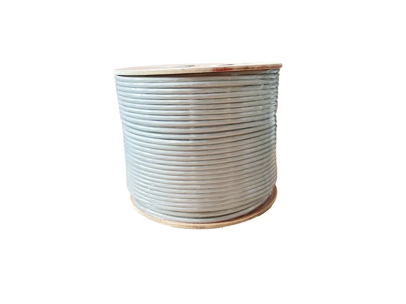 Geschirmtes Alarmkabel, 8 flexible Leiter 7×0,25 mm, kupferkaschiertes Aluminium, mit Beilaufdraht — Holztrommel 200 m