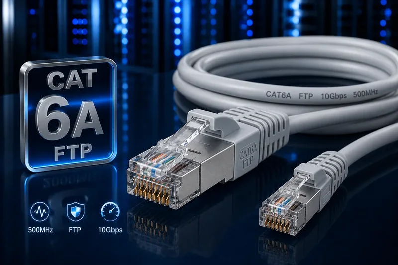 Cordon de brassage FTP CAT6A gris, 0,3 m