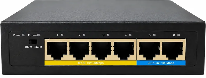 Switch 4 ports giga PoE, 60 W