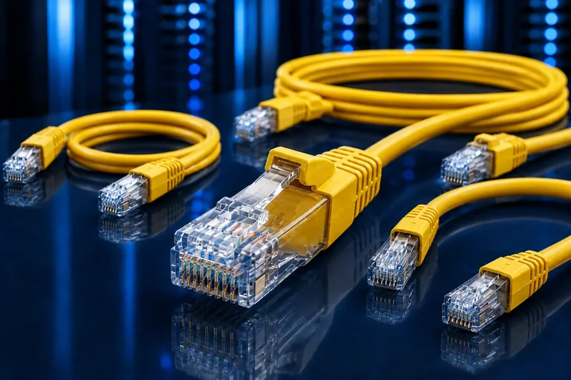 Cordon de brassage FTP CAT6 jaune, 0,5 m