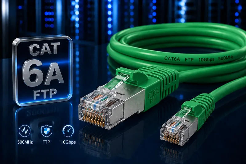 Cordon de brassage FTP CAT6A vert, 0,5 m