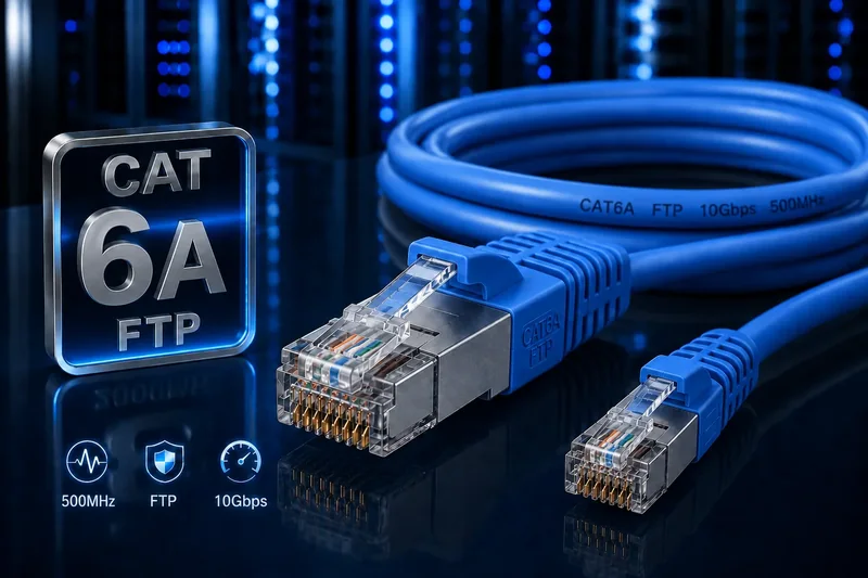 Cordon de brassage FTP CAT6A bleu, 5 m