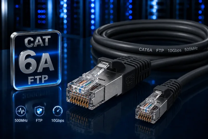 Cordon de brassage FTP CAT6A noir, 1 m