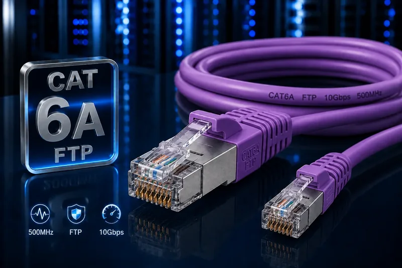 Cordon de brassage FTP CAT6A violet, 10 m