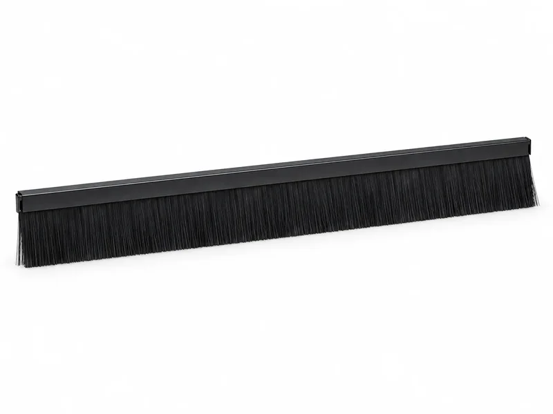 Panneau passe-câbles à brosse, entrée supérieure, pour baie et coffret 19″, noir