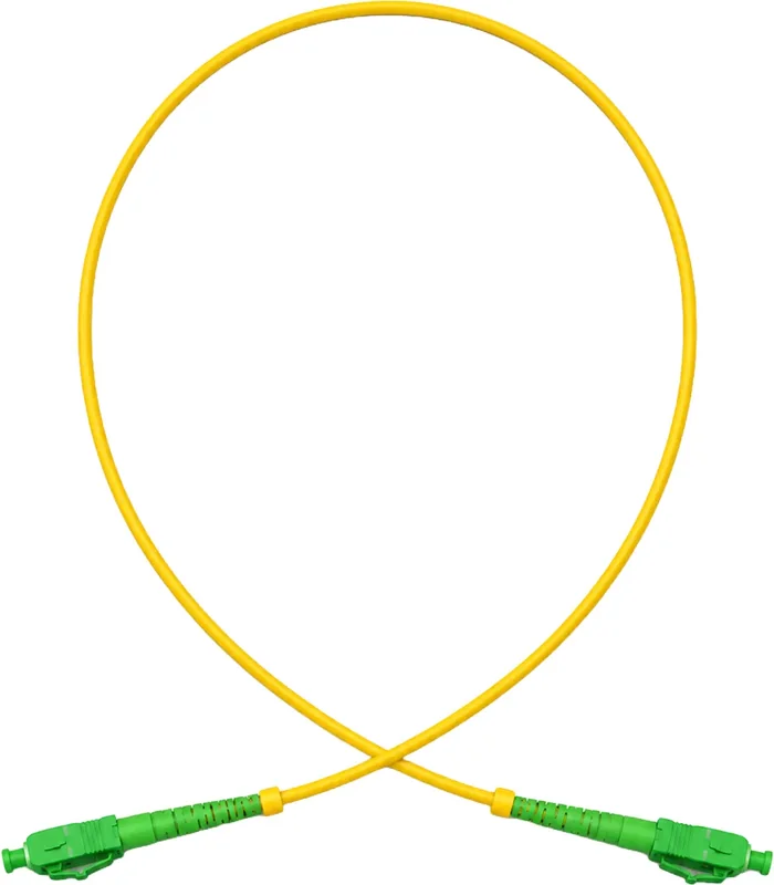 Jarretière optique LC-APC/LC-APC OS2 monomode simplex LSZH G657A2 jaune, 0,5 m