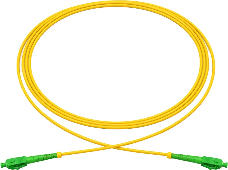 Jarretière optique monomode simplex jaune 3 m, LC-APC/LC-APC OS2