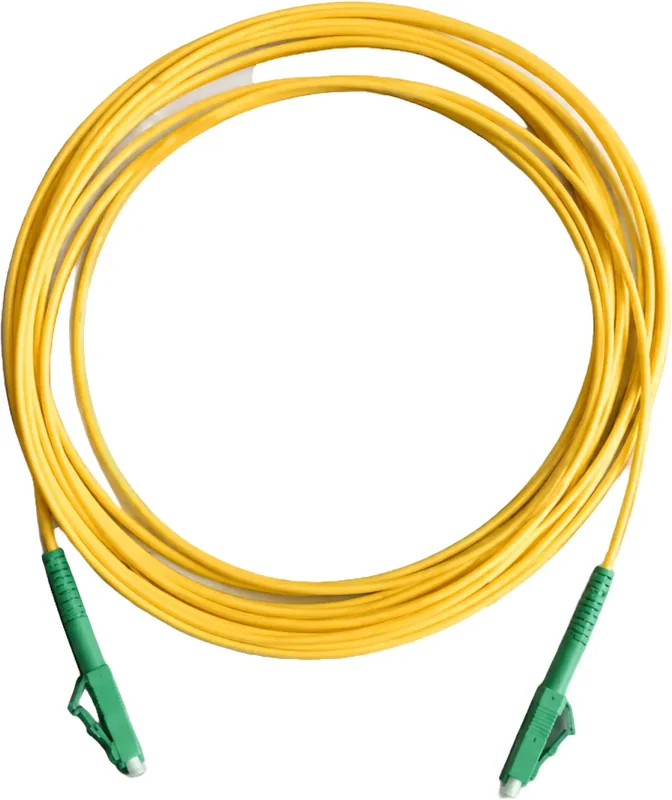 Jarretière optique monomode simplex jaune 10 m, LC-APC/LC-APC OS2