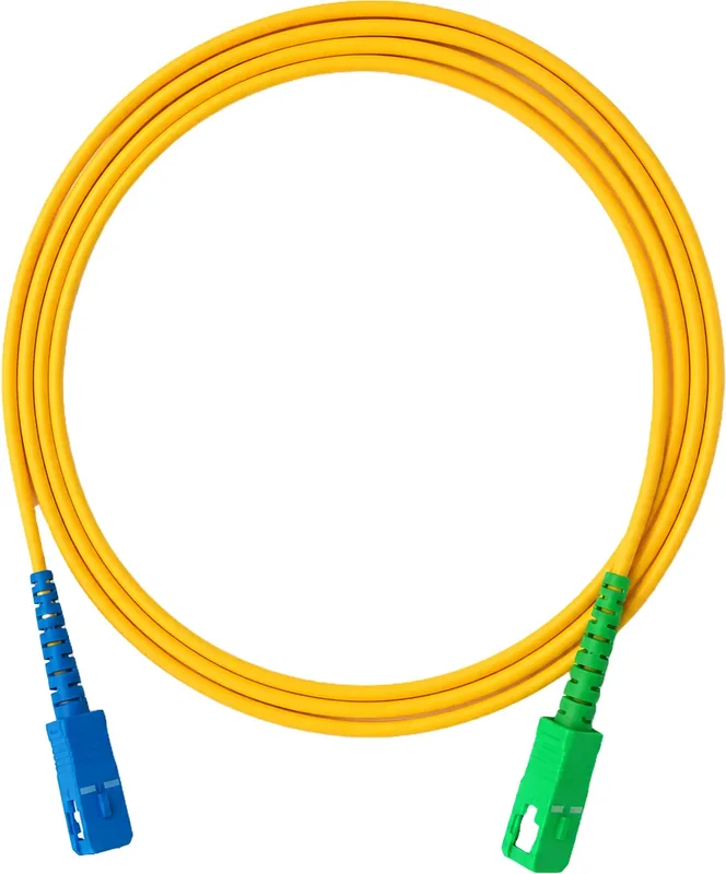 Jarretière optique SC-APC/SC-UPC OS2 monomode simplex G657A2 jaune, 1 m