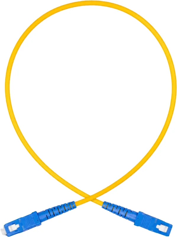 Bretella ottica SC-UPC/SC-UPC OS2 monomodale duplex gialla, 0,5 m