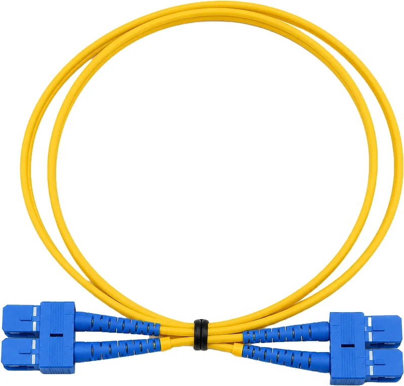 Bretella ottica SC-UPC/SC-UPC OS2 monomodale duplex gialla, 1 m