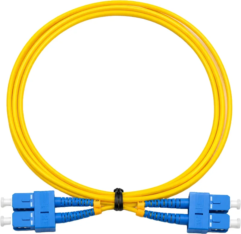 Bretella ottica SC-UPC/SC-UPC OS2 monomodale duplex gialla, 1,5 m