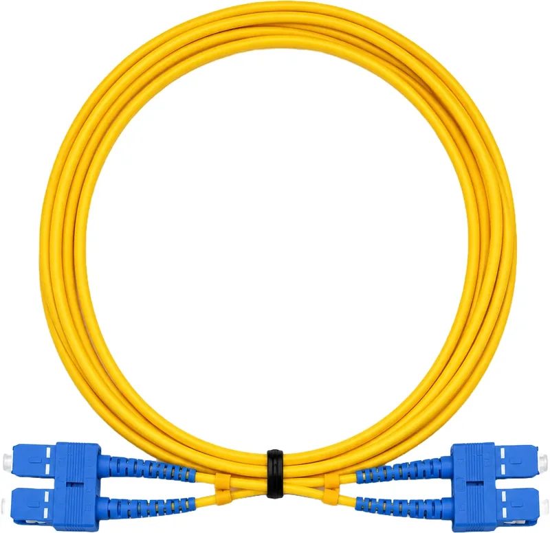 Bretella ottica SC-UPC/SC-UPC OS2 monomodale duplex gialla, 3 m