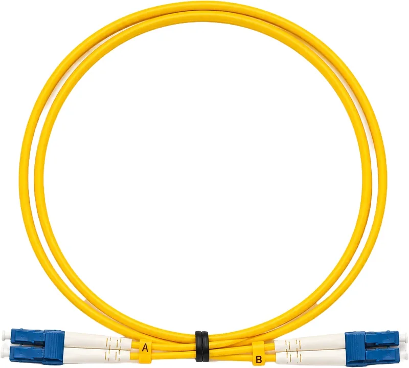 Bretella ottica LC-UPC/LC-UPC OS2 monomodale duplex giallo, 1 m