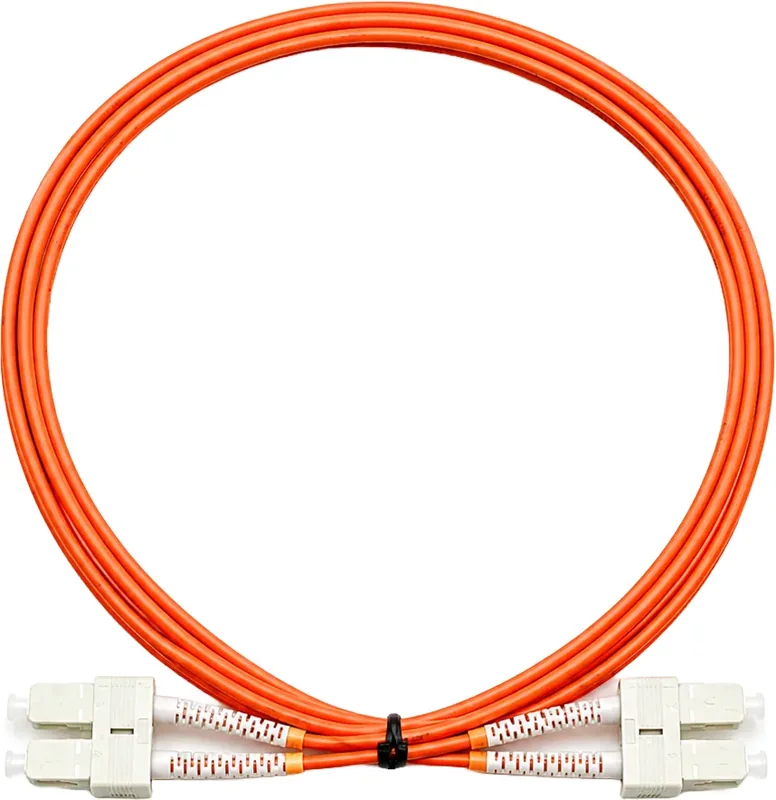 Jarretière optique SC/SC OM2 multimode duplex orange, 1 m