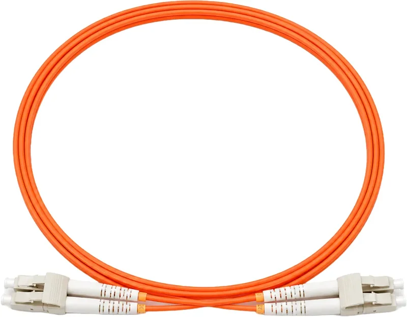 Jarretière optique LC/LC OM2 multimode duplex orange, 2 m